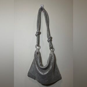 Sequin silver shoulder bag